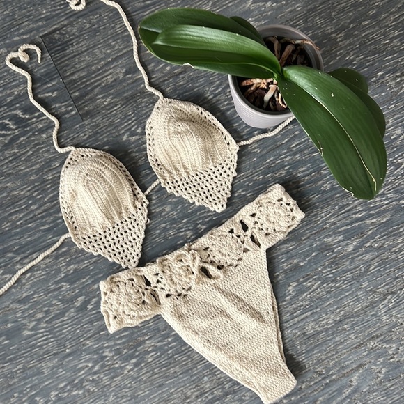 Handmade Crochet Bikini Set Boho Festival Ready - Size S/M - Picture 6 of 6
